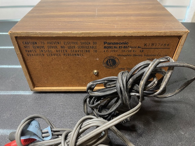 Panasonic RS807 Back