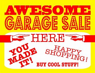 garage sale sign 1