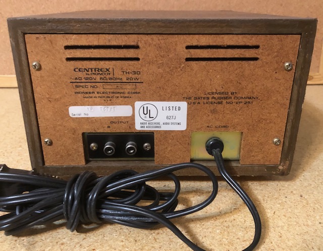 Centrex TH-30 Back
