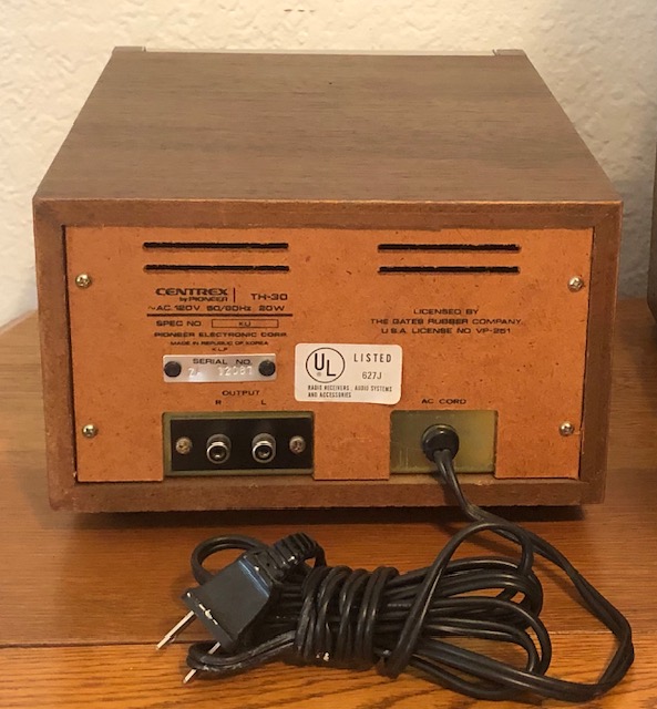 Centrex/Pioneer TH-30  Back