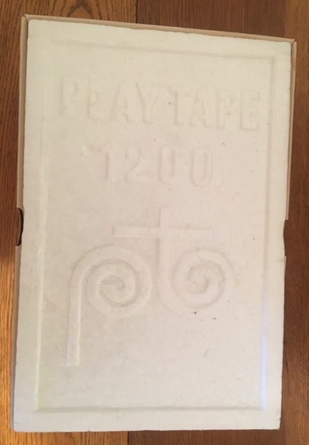 Playtape 1200 Portable Automatic Tape Cartridge Player - styrofoam inside box